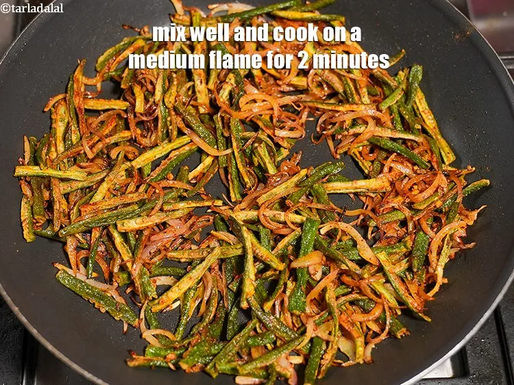 Step 19 – Mix well and cook on a medium flame for 2 minutes.