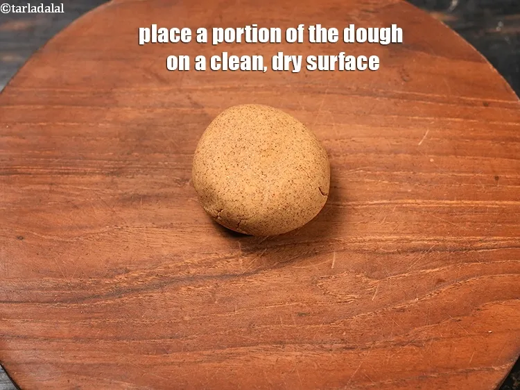 Step 20 – Place a portion of the dough on a clean, dry surface.