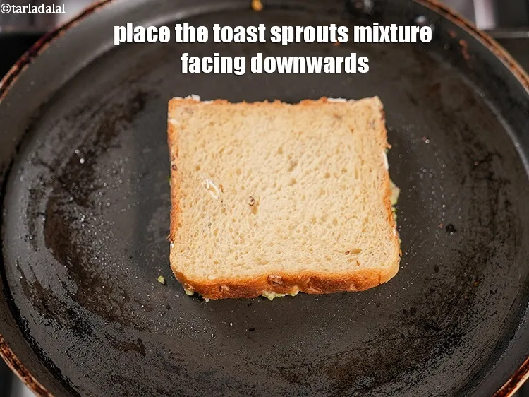Step 19 – Place the toast sprouts mixture facing downwards.