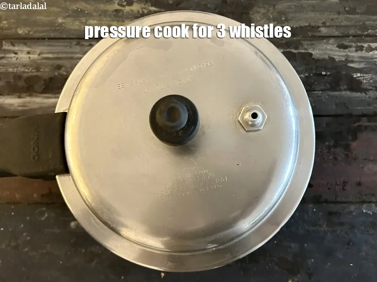 Step 20 – Pressure cooker and pressure cook for 3 whistles.<br /> &nbsp;