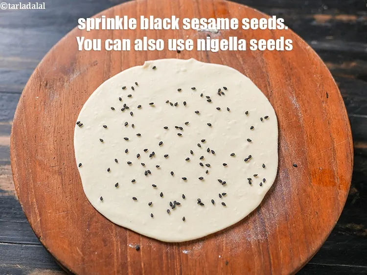 Step 19 – Sprinkle &frac14; tsp of black sesame seeds. You can also use nigella seeds.
