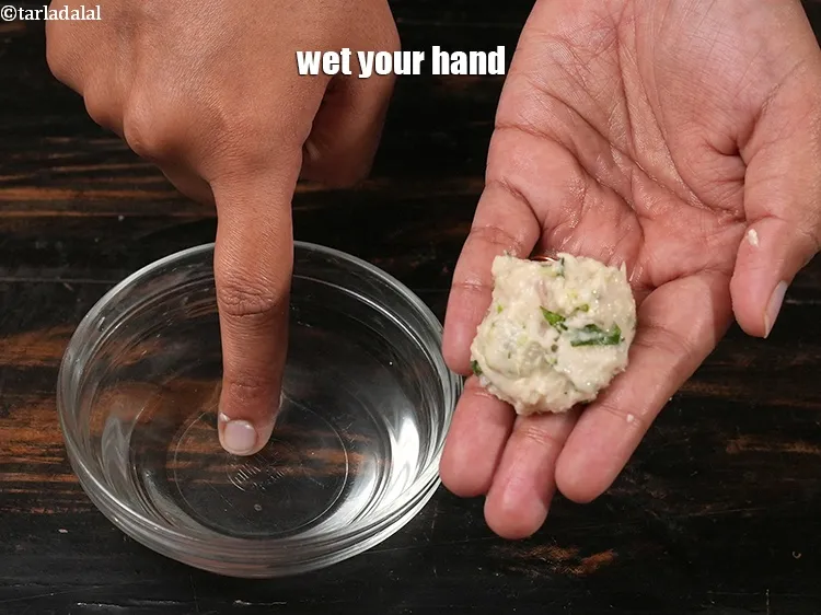 Step 19 – Wet your hand.
