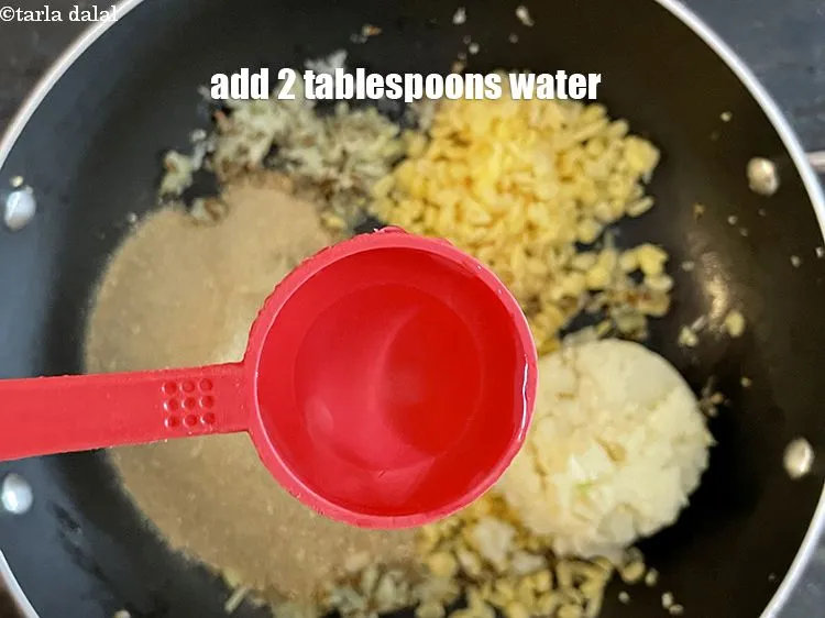 Step 35 – Add&nbsp;2 tablespoons of water.