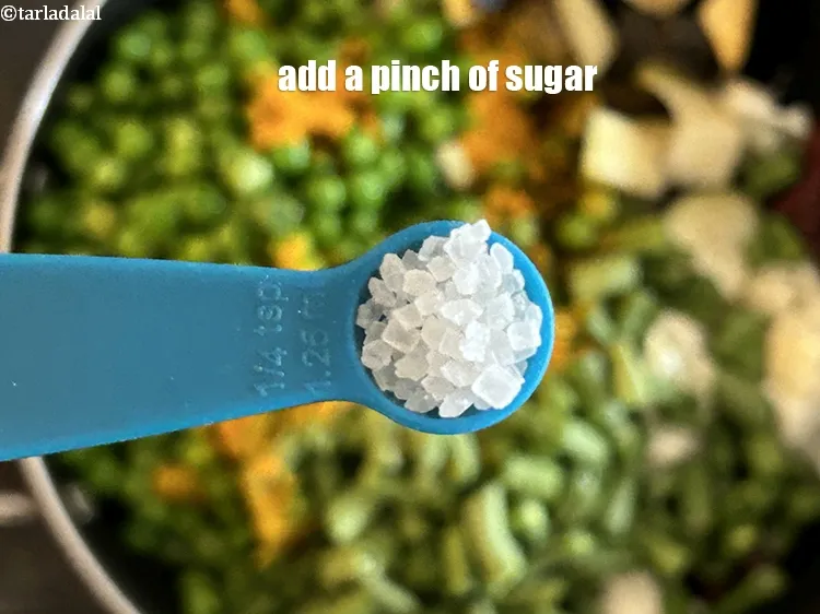 Step 19 – Add a pinch of sugar.