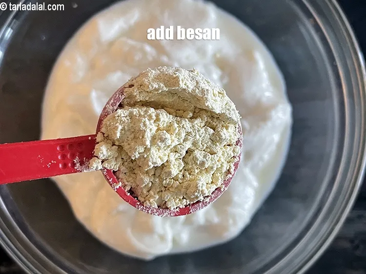 Step 19 – Add&nbsp;<meta charset="UTF-8" />2 tbsp&nbsp;<a href="glossary-besan-chana-dal-flour-bengal-gram-flour-952i">besan (bengal gram flour)</a>.