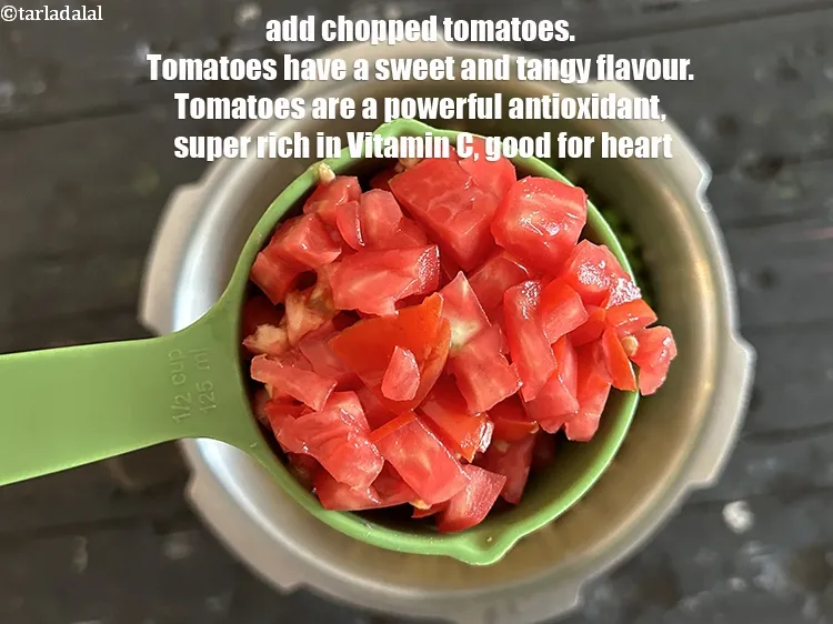 Step 22 – <html><head></head><body><p>Add&nbsp;3/4 cup&nbsp;<a href="glossary-chopped-tomatoes-779i">chopped tomatoes</a>.&nbsp;Tomatoes have a sweet and tangy flavor that complements the other flavors …
