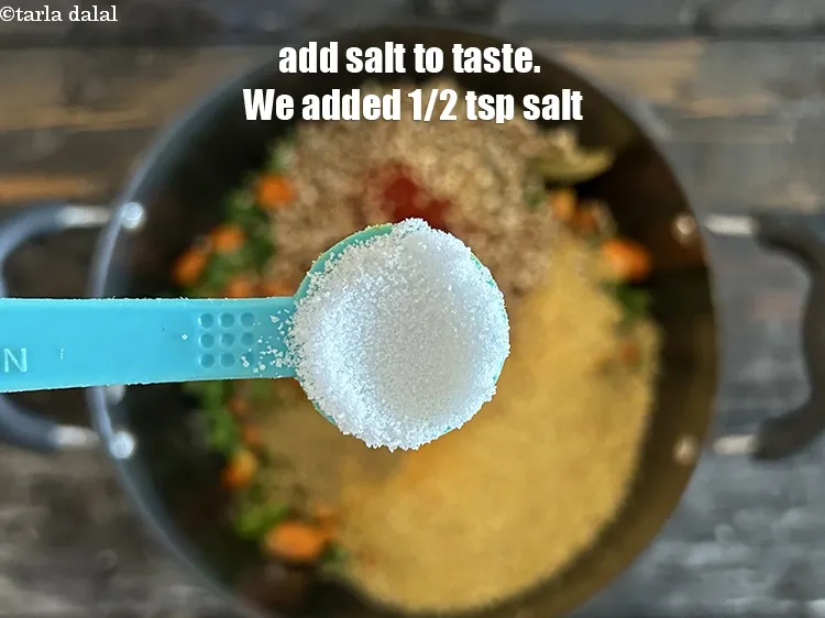 Step 19 – Add salt to taste. We added 1/2&nbsp;tsp salt.