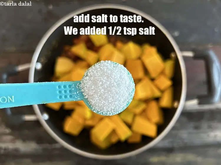Step 19 – Add salt to taste. We added 1/2 tsp salt.