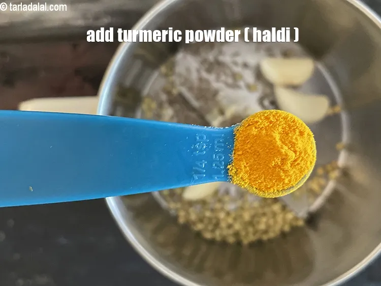 Step 19 – Add&nbsp;<meta charset="UTF-8" />1/4 tsp&nbsp;<a href="glossary-turmeric-powder-haldi-645i">turmeric powder (haldi)</a>.