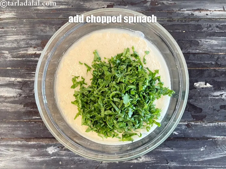 Step 19 – Add&nbsp;<meta charset="UTF-8" />1/2 cup&nbsp;<a href="glossary-chopped-spinach-780i">chopped spinach (palak)</a>.