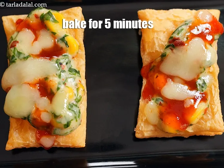 Step 19 – Bake in a pre-heated oven at 200&deg;c (400&deg;f) for 5 minutes or till the cheese …