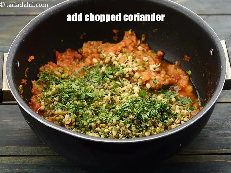Step 24 – Add 2 tbsp&nbsp;finely&nbsp;<a href="https://www.tarladalal.com/glossary-chopped-coriander-783i">chopped coriander (dhania)</a>.