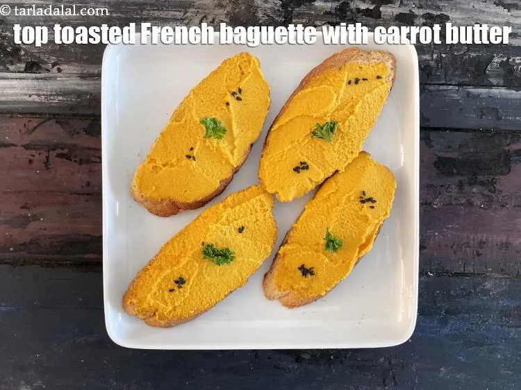 Step 24 – Serve <strong>healthy carrot butter made from peanuts | Indian carrot butter |</strong> on slices of …