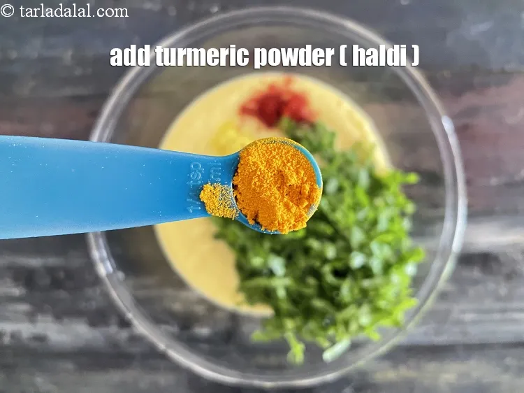 Step 20 – Add&nbsp;<meta charset="UTF-8" />1/4 tsp&nbsp;<a href="glossary-turmeric-powder-haldi-645i">turmeric powder (haldi)</a>.