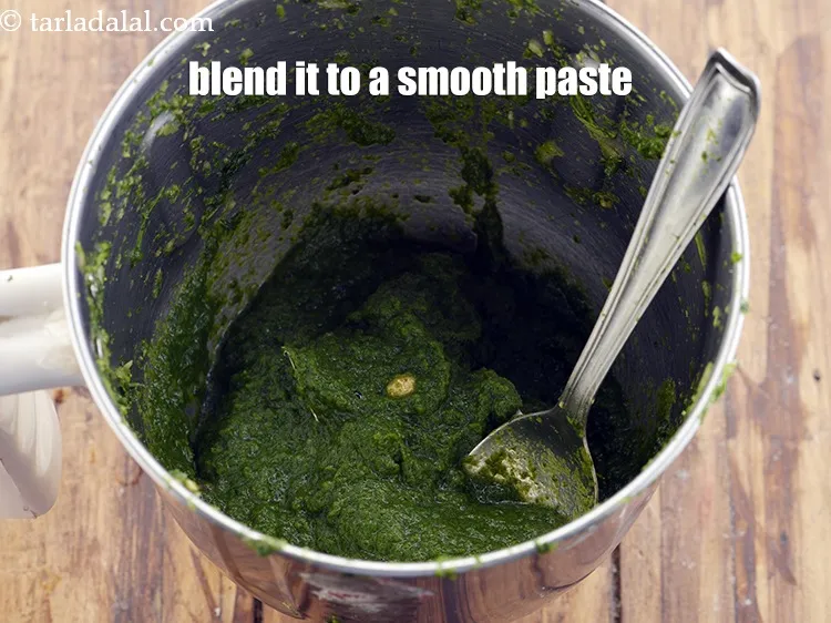 Step 19 – Close the lid and blend it to a smooth paste. Keep aside.