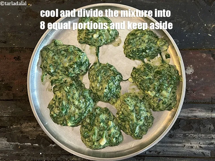 Step 19 – Allow it to cool and divide the mixture into 8 equal portions and keep aside.