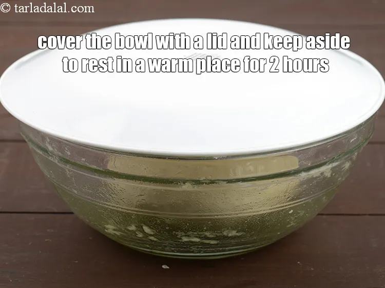 Step 19 – Cover the bowl with a lid and keep aside to rest in a warm place …