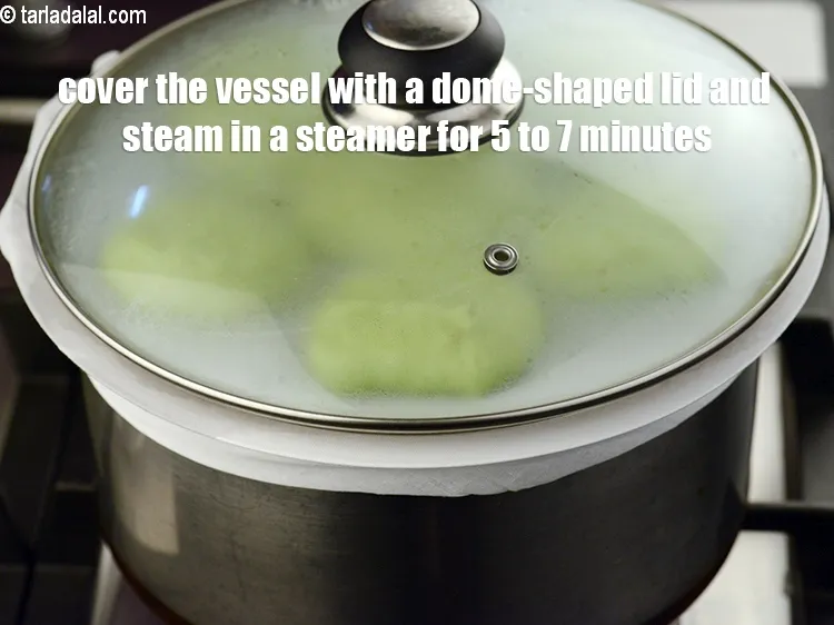 Step 24 – Cover the vessel with a dome-shaped lid and steam in a steamer for 5 to …