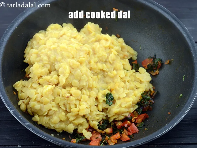 Step 19 – Add the cooked dal.&nbsp;