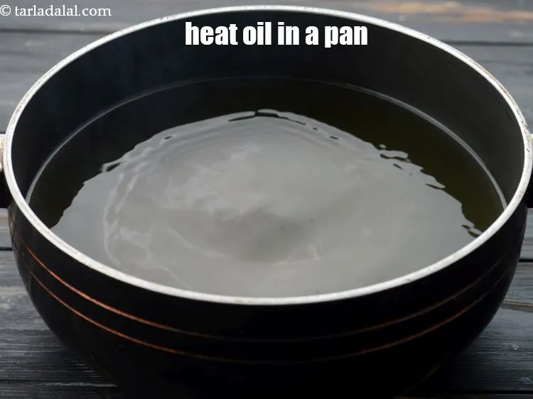Step 19 – Heat oil in a deep pan.&nbsp;