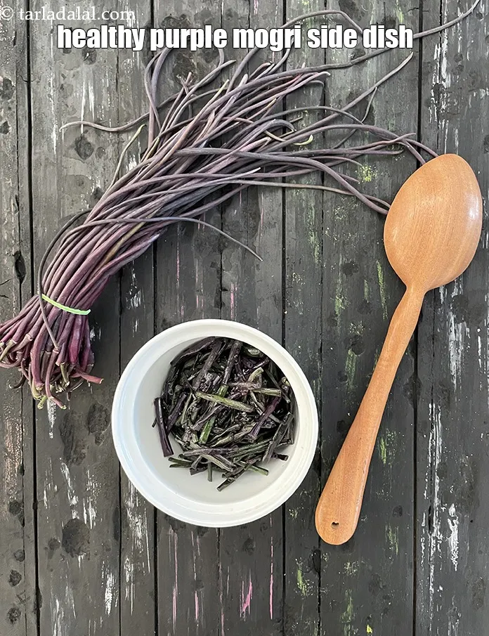 Step 19 – Serve <strong>purple mogri stir fry | &nbsp;Indian style radish pods stir fry | healthy purple&nbsp;mogri …