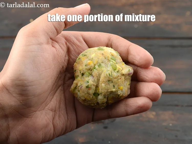 Step 19 – Take one portion of the mixture.