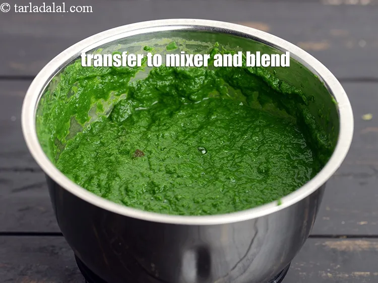 Step 20 – Transfer to the mixer Blend in a mixer till smooth. Keep aside.