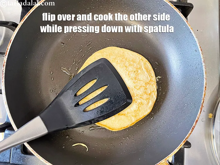 Step 24 – Flip over and cook the other side for one minute. Remember to keep pressing down …