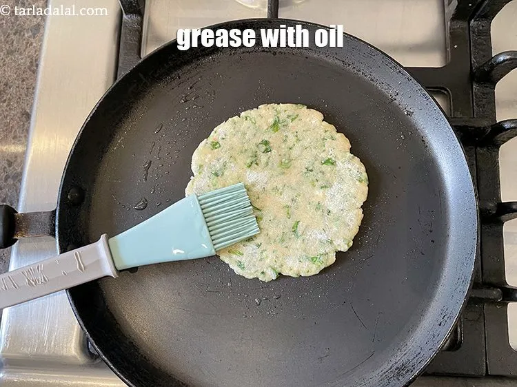 Step 21 – Then grease the top with oil.