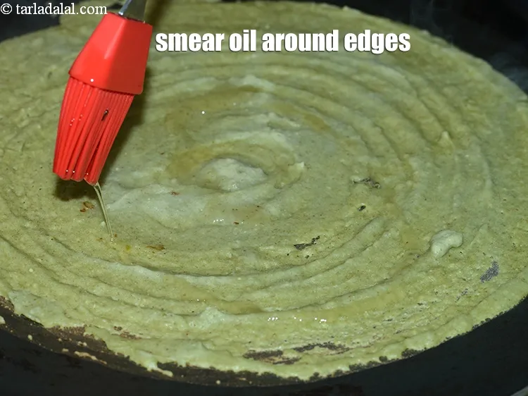 Step 19 – Smear 1 tbsp oil around the edges.