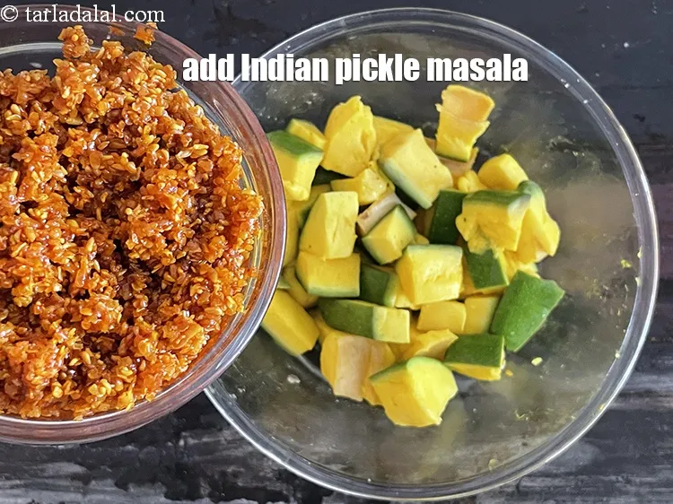 Step 27 – Add Indian pickle masala.
