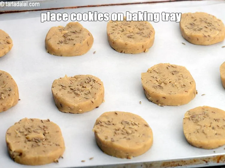 Step 17 – Place the cookies on a lined baking tray.