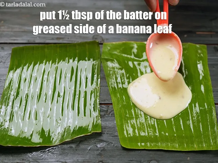 Step 22 – <meta charset="UTF-8" /> Put 1 1/2 tbsp of the batter on one half of the …