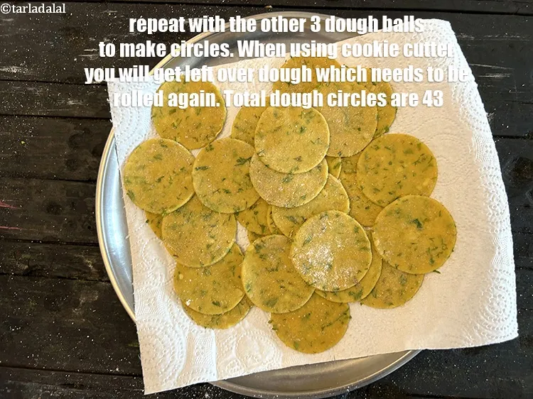 Step 28 – Repeat with the other 3 dough balls&nbsp;to make more circles. Note that each time you …