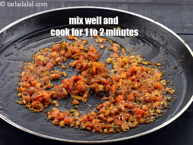 Step 19 – Mix well and cook on a medium flame for 1 to 2 minutes, while stirring …
