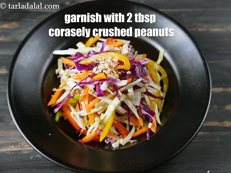 Step 21 – Garnish with 2 tbsp corasely crushed peanuts.&nbsp;