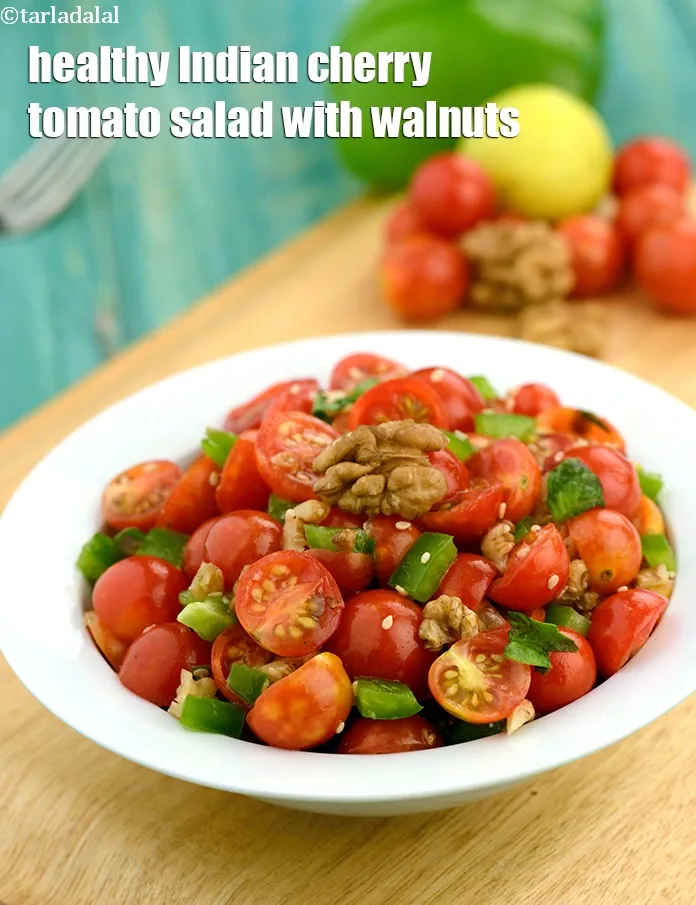 Step 18 – Serve <strong>walnut and cherry tomato salad recipe | 10 minute tomato walnut salad | healthy …
