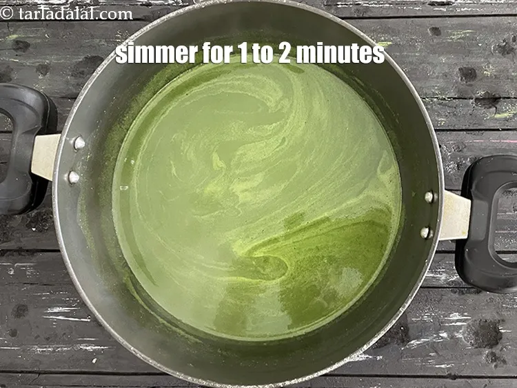 Step 22 – Simmer for 1 to 2 minutes.