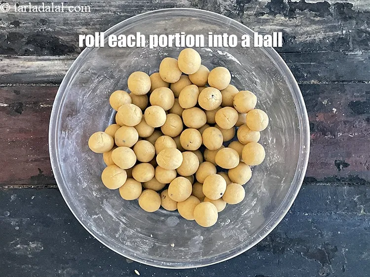 Step 19 – Roll each portion into a ball.