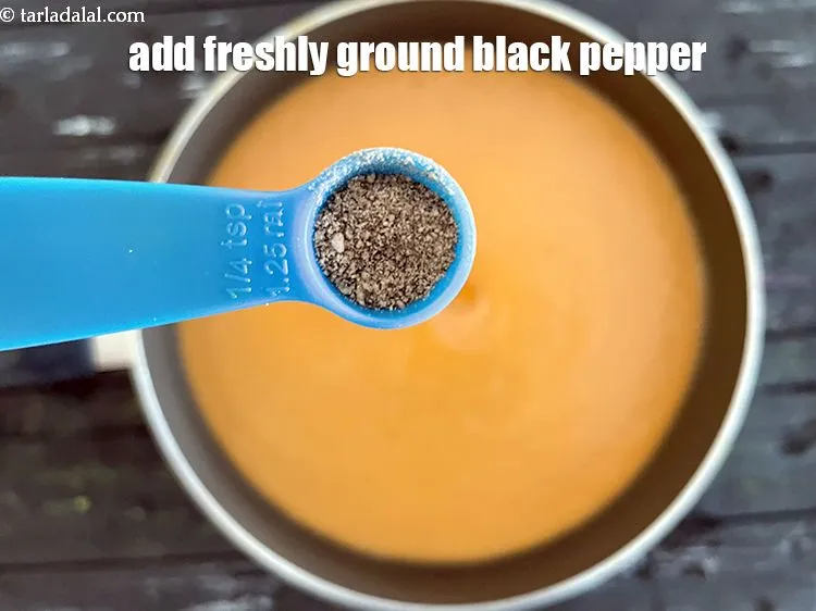 Step 22 – Add freshly ground pepper. We added 1/8th tsp black pepper.