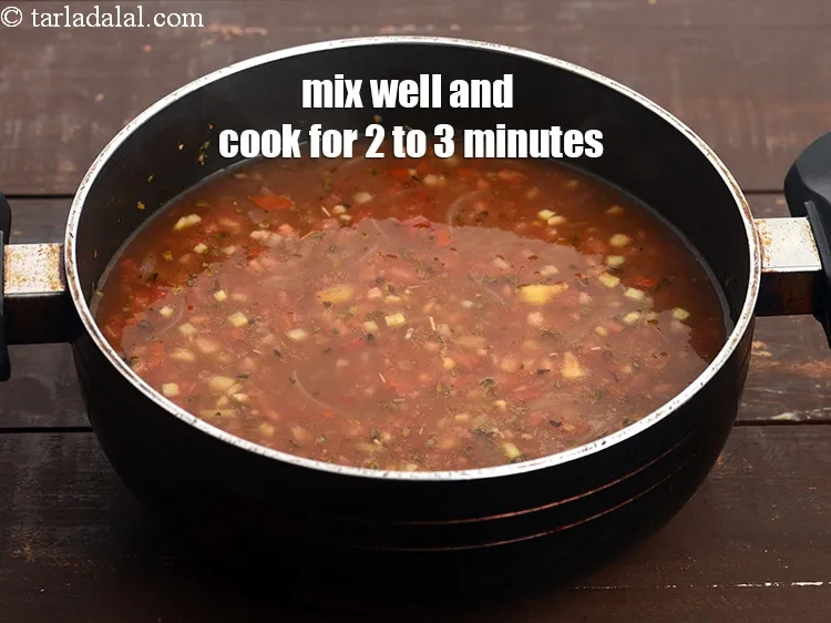 Step 19 – Mix well and cook on a high flame for 2 to 3 minutes, while stirring …