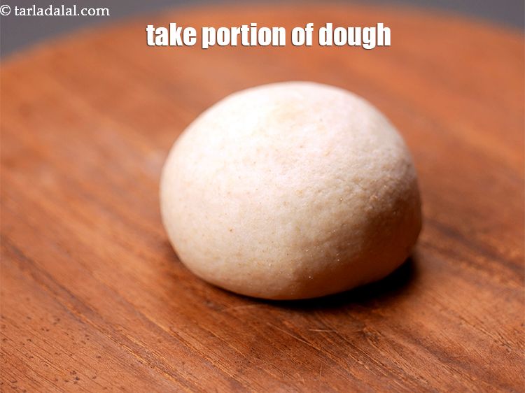 Step 19 – Now take a portion of the dough.