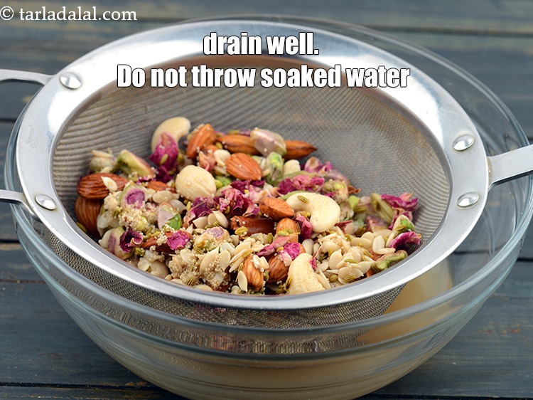 Step 20 – Drain well using a strainer. Do not throw the soaked water we need it for …