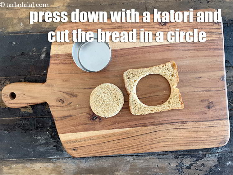 Step 18 – <meta charset="UTF-8" /> Cut each whole wheat bread slice into a round of 50 mm. …