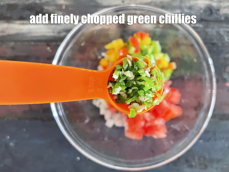 Step 23 – Add&nbsp;<meta charset="UTF-8" />1 tsp&nbsp;finely&nbsp;<a href="glossary-chopped-green-chilli-820i">chopped green chillies</a>.