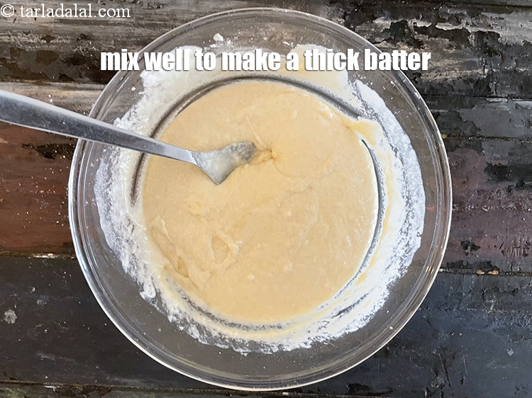Step 23 – Mix well to make a smooth thick batter.