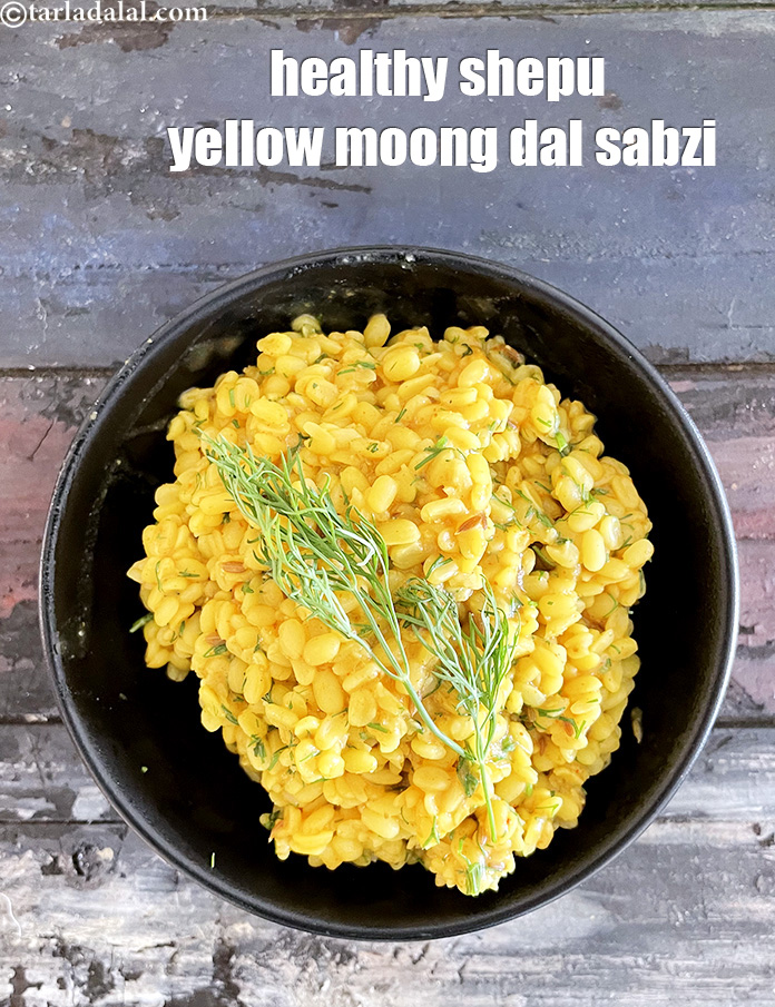 Step 31 – Mix well and serve <strong>suva moong dal sabzi | healthy shepu yellow moong dal sabzi …