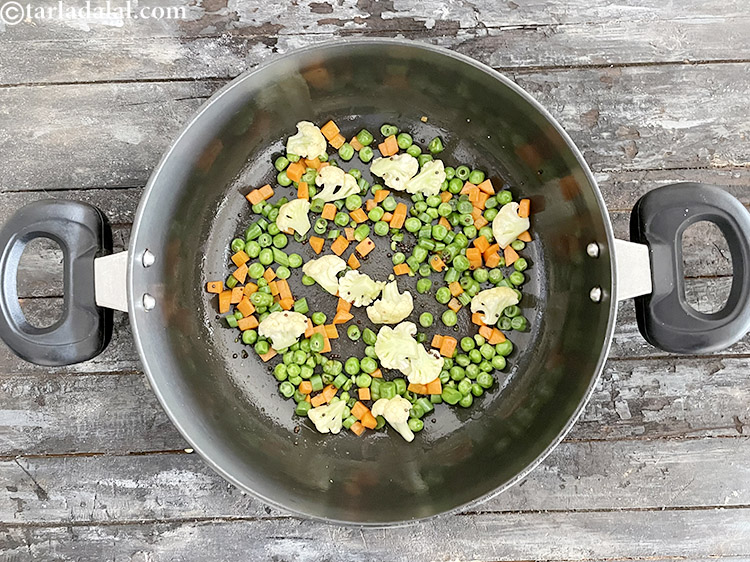 Step 29 – Saut&eacute; on a medium flame for 3 to 4 minutes.