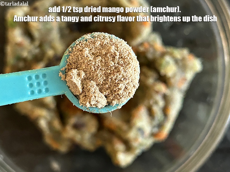 Step 20 – Add&nbsp;<meta charset="UTF-8" />1/2 tsp&nbsp;<a href="glossary-dried-mango-powder-amchur-powder-148i">dried mango powder (amchur)</a>.&nbsp;Amchur adds a tangy and citrusy flavor that …
