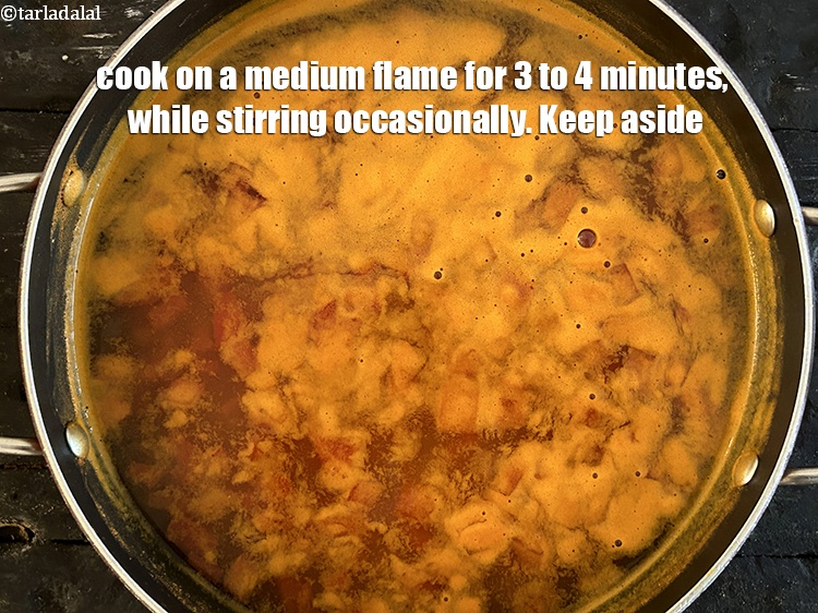 Step 22 – Cook on a medium flame for 3 to 4 minutes, while stirring occasionally. Keep aside.